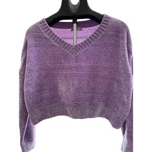 SO Goods For Life Sweater Women’s SZ M Long Sleeve Purple Soft Nice